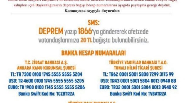 BAŞIMIZ SAĞ OLSUN TÜRKİYE